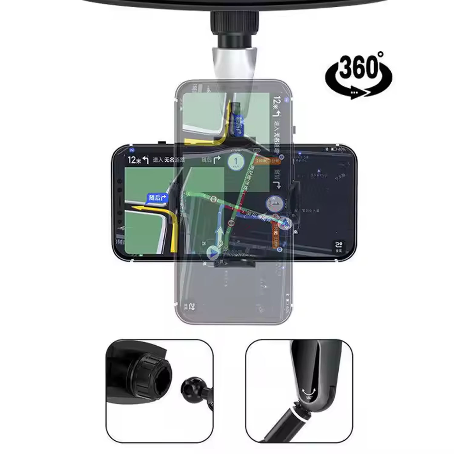 Miniatura 5 de Soporte Celular Carro Espejo S802